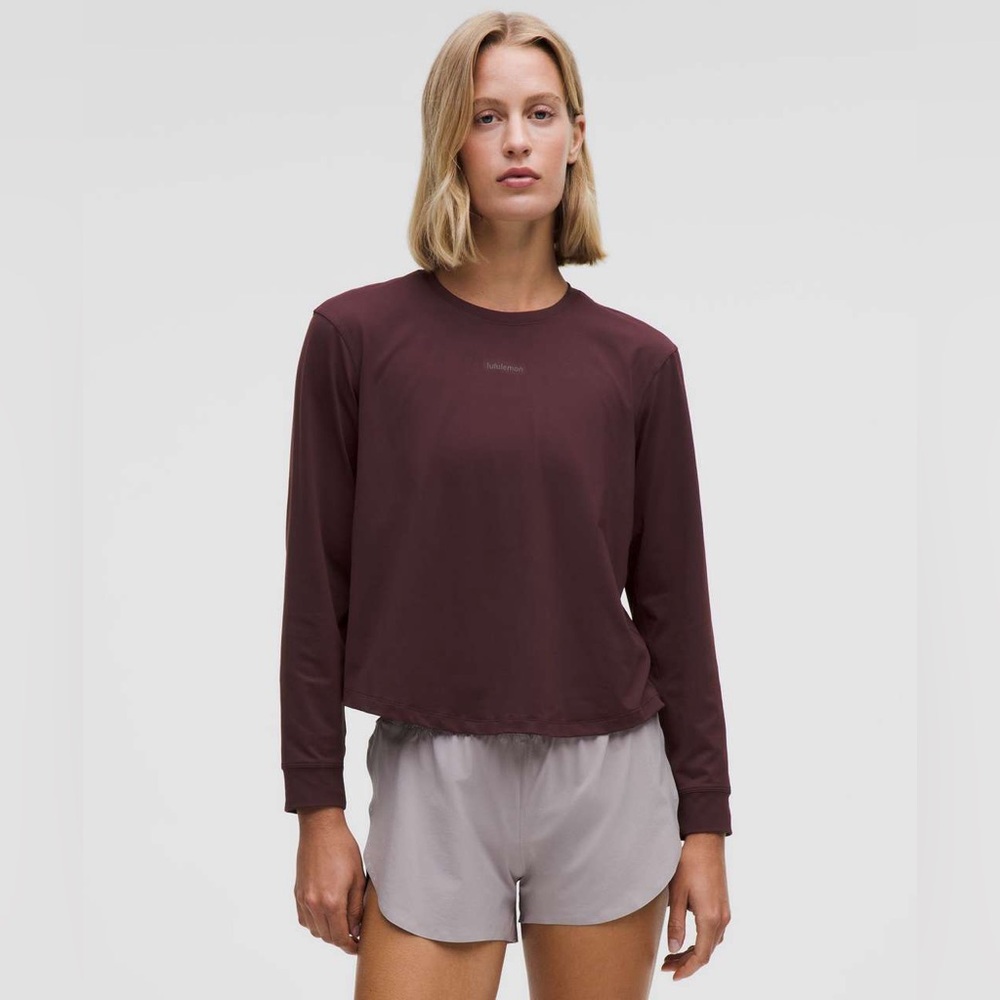 Lululemon Pace Crush Cross-Back UV-Protective Graphic Long-Sleeve Shirt